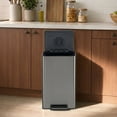 thumbnail image 2 of Simpli-Magic Infinity Edge 50 Liter / 13.2 Gallon Rectangular Step Trash Can, Hands-Free Soft-Close Lid, Premium Fingerprint-Resistant Finish for Kitchen and Recycling, Choose Color, 2 of 6