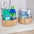 thumbnail image 6 of iDesign Set of 2 Natural Paulownia Wood Tall Turntable Organizers, 11" x 4" x 11”, 6 of 10