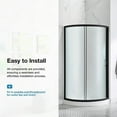 thumbnail image 5 of Breeze 34” x 34” x 77” Corner Shower Kit with Frosted Glass, Walls, Base and Hardware, 5 of 21