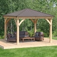 thumbnail image 5 of Yardistry All-Cedar Meridian Gazebo with Aluminum Roof, Choose Size, 5 of 10
