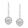 thumbnail image 5 of Round Cut Lab Created Gemstone Dancing Pendant & Earring Set in Sterling Silver, 5 of 8