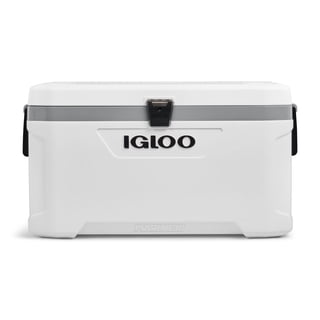 Igloo 70 QT Marine Ultra Ice Chest Cooler, White and Gray