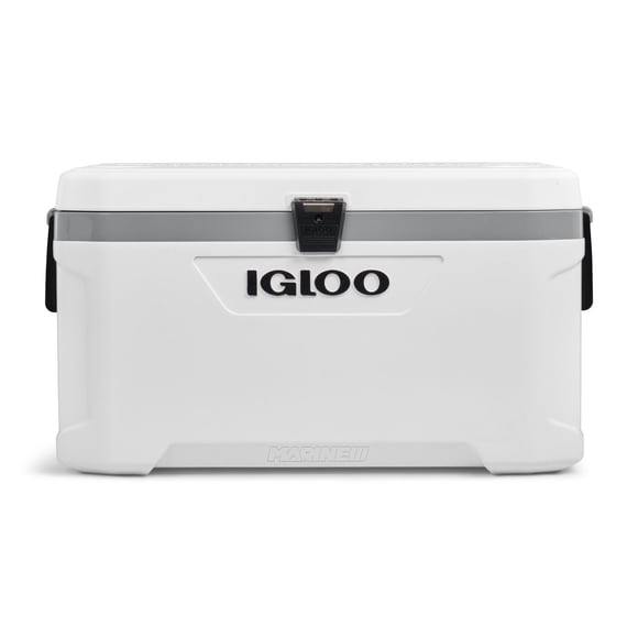 Igloo 70 QT Marine Ultra Ice Chest Cooler, White and Gray