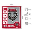 thumbnail image 3 of Logo Brands New Mexico Lobos 60"x70" Super Plush Blanket, 3 of 6