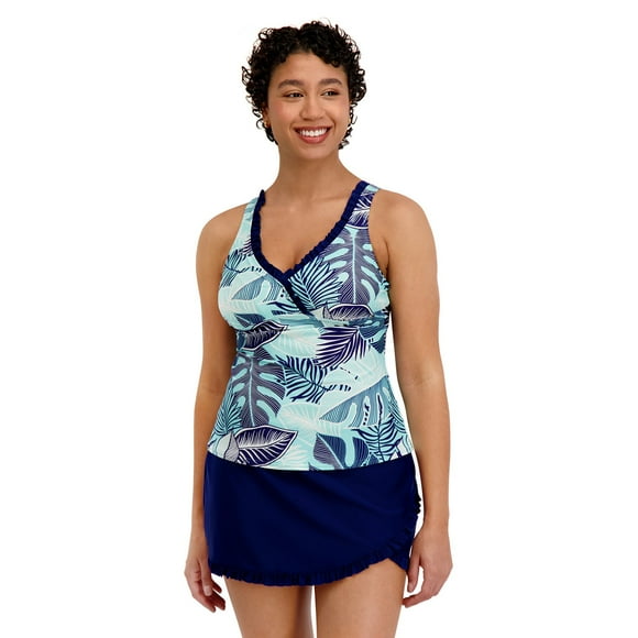 ZeroXposur Women’s 2 Piece Ruffle Tankini Set