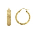 thumbnail image 1 of Matte & Hoop Earrings in 14K Gold, 1 of 7