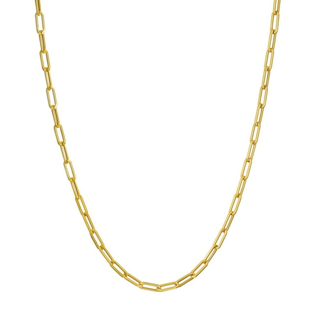 Paperclip Chain Necklace in 14K Gold