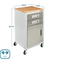 thumbnail image 3 of Seville Classics UltraHD 2-Drawer Rolling Storage Cabinet, 3 of 25