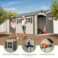 thumbnail image 5 of Lifetime 8' x 17.5' Outdoor Storage Shed Dual Entry, Tan, 5 of 25
