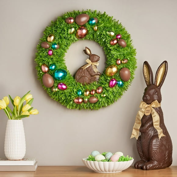 Member's Mark 24" Chocolate-Style Bunny Tinsel Wreath