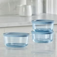thumbnail image 4 of Pyrex Simply Store Tinted 12-Piece Glass Food Storage Container Set, Green & Blue, 4 of 9