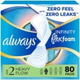 thumbnail image 1 of Always Infinity FlexFoam Heavy Flow Pads with Flexi-Wings, Unscented, Size 2, 80 ct., 1 of 11
