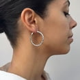 thumbnail image 6 of Italian Twisted Hoop Earrings in Sterling SIlver, 6 of 7