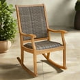 thumbnail image 1 of Cambridge Casual Teak and Wicker Rocking Chair with Built-in Cushion, 1 of 9