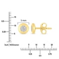 thumbnail image 4 of Diamond Cut Bezel Stud Earrings in 14K Gold, 4 of 8