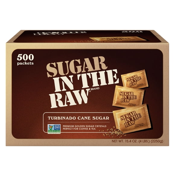 Sugar in the Raw Turbinado Cane  Sugar Packets, 500 ct.