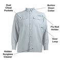 thumbnail image 3 of Habit Men's Long Sleeve 50+ UPF Fishing Shirt, 3 of 9