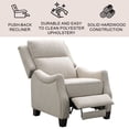 thumbnail image 2 of Calvin Fabric Pushback Reclining Armchair, 2 of 10