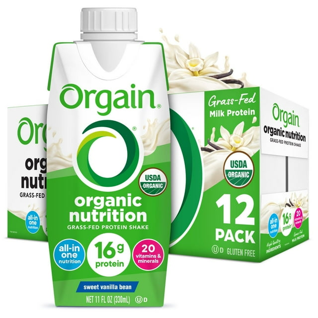 Orgain Organic Nutrition Shake, Vanilla Bean (11 fl. oz., 12 pk.)