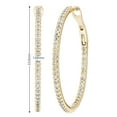 thumbnail image 4 of 1.00 CT. T.W. Inside Out Diamond Hoop Earrings in 14K Gold, 4 of 4