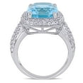 thumbnail image 5 of Sky Blue Topaz and Created White Sapphire Ring in Sterling Silver, 5 of 6