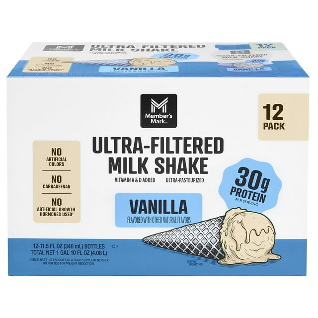 Member's Mark Ultra-Filtered Milk Shake, Vanilla, 11.5 fl. oz., 12 pk ...