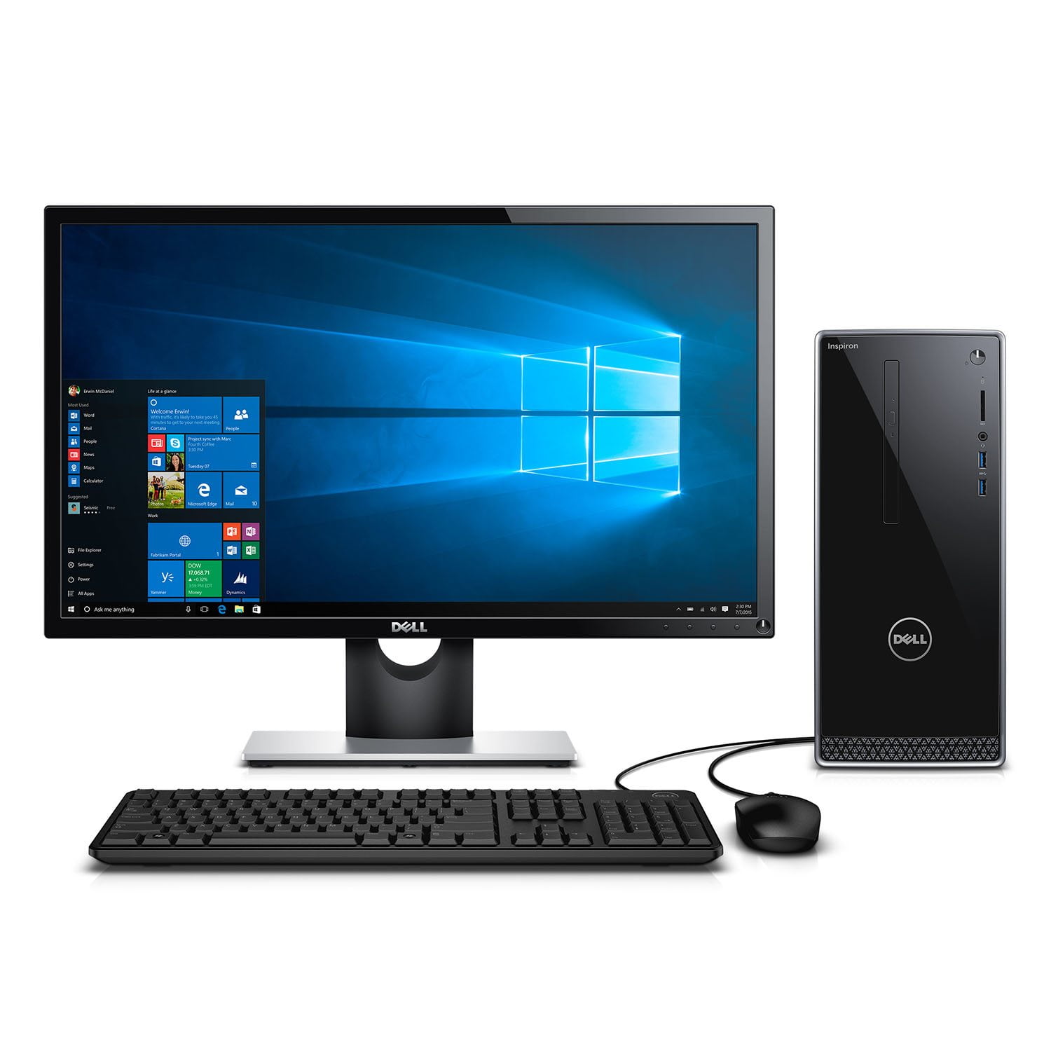 即戦力!Inspiron 3650/i5-6400 無線Wi-Fi Office Dell Inspiron 3650 Desktop Bundle with 24