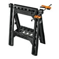 thumbnail image 2 of Worx Clamping Sawhorse Pair with Bar Clamps, Built-in Shelf, Cord Hooks, 2 of 10