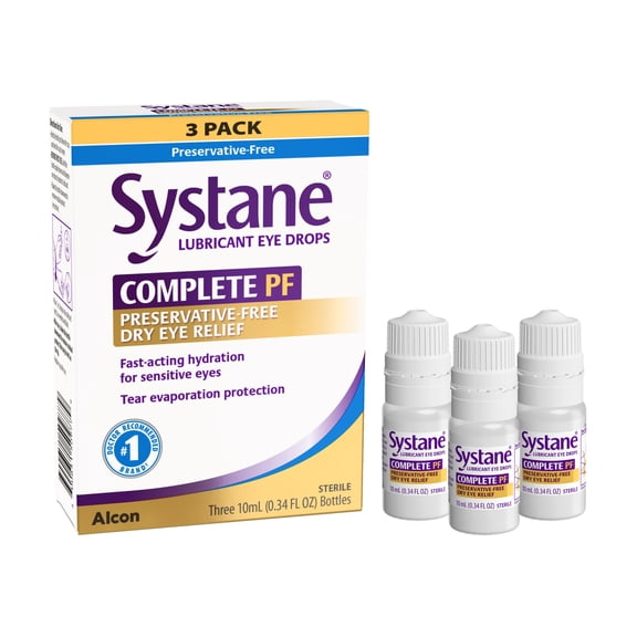 Systane Complete Multi-Dose Preservative Free Lubricant Eye Drops 10 ml., 3 pk.