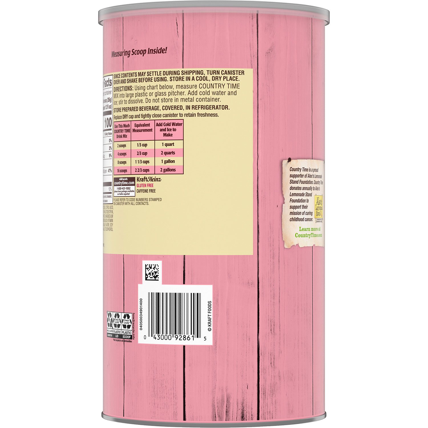 4C Powdered Drink Mix Cannisters, Lemonade, 28 Quarts...