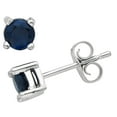 thumbnail image 1 of Round Cut Gemstone Stud Earrings in 14K Gold, 1 of 4