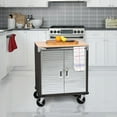 thumbnail image 14 of Seville Classics UltraHD 2 Door Rolling Cabinet, 28" W x 18” D x 34.5" H, 14 of 17