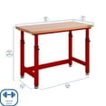 thumbnail image 3 of Seville Classics UltraHD Height Adjustable Workbench, 48" W x 24" D x 28.5"-42" H, 3 of 13