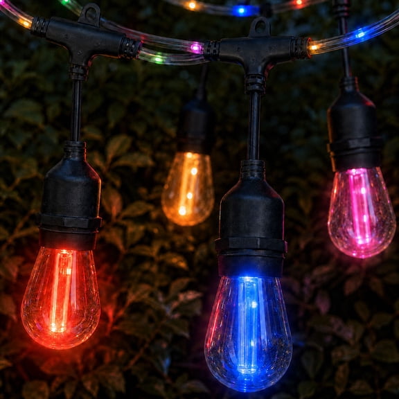 Westinghouse 48' Color Change LED String Light Set with Remote Control, 15 Bulbs