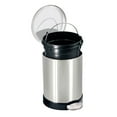 thumbnail image 4 of GLAD 1.2 Gallon Round Small Space Stainless Steel Trash Can with Soft Close Lid Step Can, 4 of 6