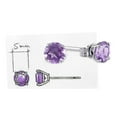 thumbnail image 5 of Round Cut Solitaire Gemstone Stud Earrings in 14K Gold, 5 of 5