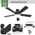thumbnail image 4 of Hunter 52" Swanson Indoor Ceiling Fan with Bowl LED Light and Pull Chain, 4 of 12