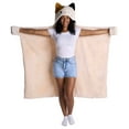 thumbnail image 2 of Kids’ Plush Hooded Throw with Faux Fur Lining, 40" x 50", 2 of 7
