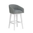thumbnail image 2 of HH2 Home Upholstered Barrel Back Wood Adjustable Height Swivel Bar Stool, 2 of 20
