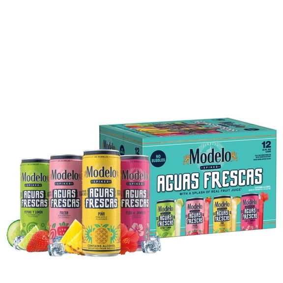 Modelo Spiked Aguas Frescas Variety Pack, 12 fl. oz. can, 12 pk.