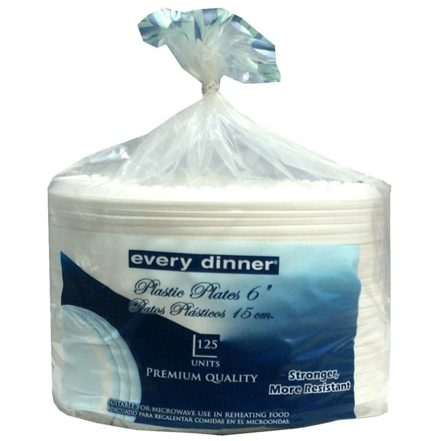 Every Dinner 6" Plastic Plates 125 ct.