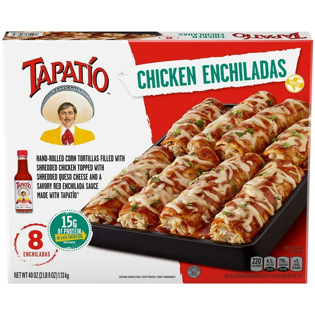 Tapatio Chicken Enchiladas, Frozen, 40 oz.