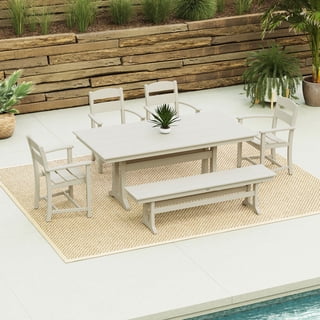 POLYWOOD Gulf Shores Farmhouse Trestle Dining Set, 6pc
