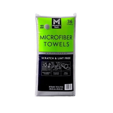 Member's Mark Microfiber Towels, 16" x 16", 36 ct., Choose Color