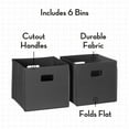 thumbnail image 3 of RiverRidge Folding Bins Cube Storage Cubbies, Set of 6 Playroom Organizers, 3 of 6