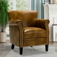 thumbnail image 1 of Hallie Club Top-Grain Leather Chair, Assorted Colors, 1 of 10