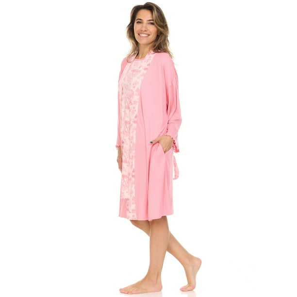 Flora Nikrooz 2-Piece Sleep Dress and Robe Set - Samsclub.com