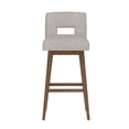 thumbnail image 3 of HH2 Home Upholstered Key Back Wood Adjustable Height Swivel Bar Stool, 3 of 19