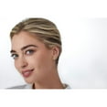 thumbnail image 3 of 14K Gold Diamond Cut Flower Stud Earrings, 3 of 4