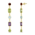 thumbnail image 2 of Multi-Gemstone Station Earrings in 14K Gold, 2 of 5